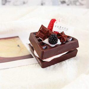 Waffle Cake Shaped Decorative Chocolate Scented Candle Romantic Home Fragrance Candles Birthday