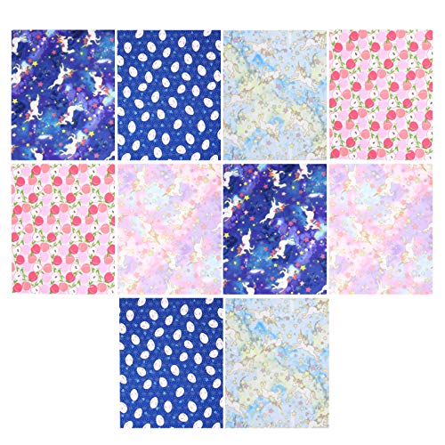 BESPORTBLE Quilting Fabric 10 Sheets Cotton Fabric Japanese Style Floral Patchwork Craft Cloth Quilting Sewing Fabric Sheets for DIY Scrapbooking Bag Purse Making Supplies Floral Bedsheets