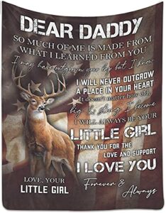 2022 dad gifts to my dad from daughter american deer ultra soft fleece throw blankets for couch bedroom sofa best dad gifts for birthday, thanksgiving, anniversary, for men 50 x 60in