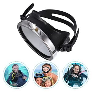 BESPORTBLE Single Lens Snorkel Retro Oval Glass Silicone Scuba Dive Anti- Fog Anti- Leak Wide Vision Diving Swimming Goggles for Men Women