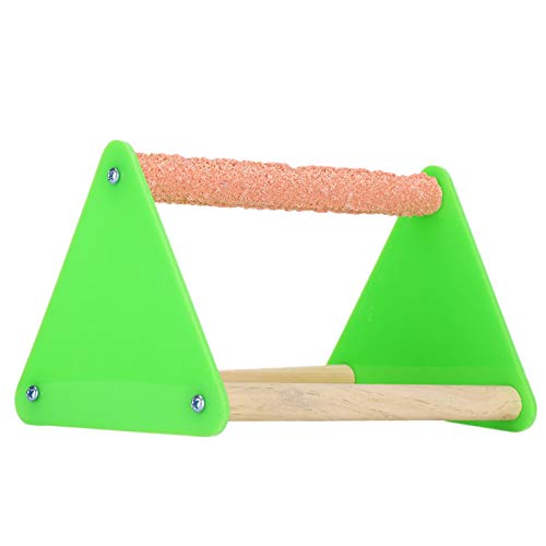 Jeanoko Parrot Frosted Stick Triangle Stand Perch Parrot Stand Lightweight Portable Lovebird for Macaw