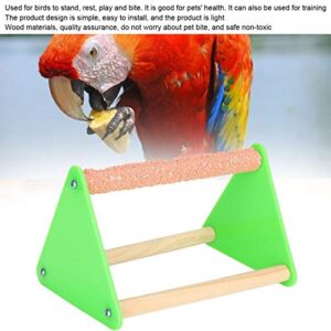 Jeanoko Parrot Frosted Stick Triangle Stand Perch Parrot Stand Lightweight Portable Lovebird for Macaw