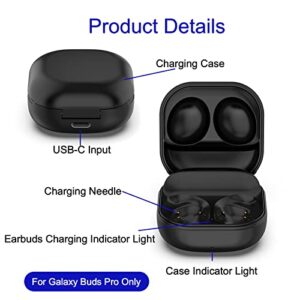 Wired Charging Case Compatible with Samsung Galaxy Buds Pro Only, Replacement Charger Case Dock Station for Galaxy Buds Pro Bluetooth Earbuds (Black)