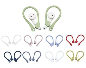 zotech 9 pair anti slip ear hooks compatible with airpods 1, 2 and pro (color pack)