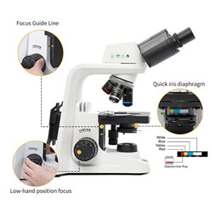 SWIFT Stellar 1 Pro-B Research-Grade Infinity Corrected Lab Compound Microscope, 40X-2500X, Siedentopf Binocular Head, Mechanical Stage, Abbe, Ultra-Precise Focusing, User and Eco-Friendly