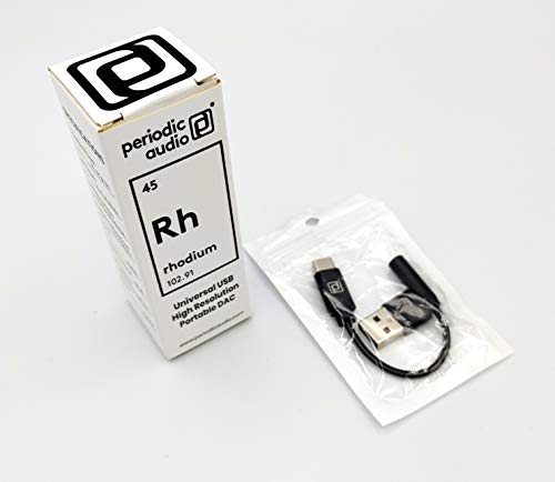 Periodic Audio "Rhodium High Res USB-C Headphone DAC/amp. Compatible with Android, iOS, Windows, MacOS