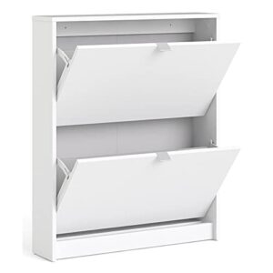 Tvilum, White Bright 2 Drawer Shoe Cabinet