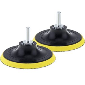 yakamoz 2pcs 5 inch hook and loop backing pad sanding holder polishing backer plate with m14 thread to 8mm adapter for orbital sander buffer polisher
