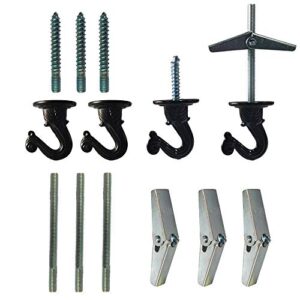 4 set swag ceiling hooks heavy duty swag hook with hardware for hanging plants ceiling installation cavity wall fixing