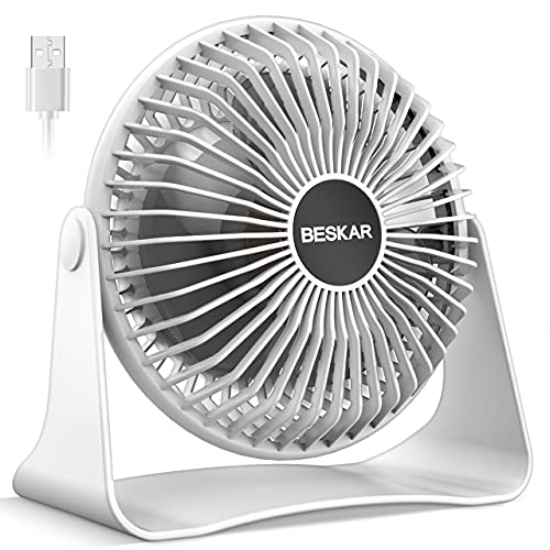 Small Desk Fan & Clip on Fan-2 Pack Bundle Deal - White