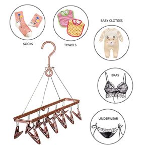 KANGCAI Sock Hanger Clothes Drying Rack Mitten Drying Rack herb Drying Rack tendederos de ropa para secar Foldable Drying Racks for Laundry Racks for Apartments（Pink）