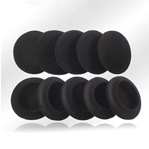 [10 packs] foam ear cushion cover,2.3inch/60mm foam earpads ear pad cushion cover,universal replacement durable lightweight black windshield headphones noise prevention ear cap ear pad cover black