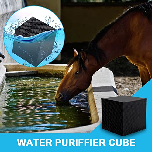 Banoo, Water Purifier Cube, Eco-Aquarium Filter Active Carbon ​Ultra ​Strong Filtration and Absorption ​Aquarium Filter ​Media Activated ​Charcoal Cubes ​for Ponds, Fish Tank, Water Tan, 4X4X4 Inch