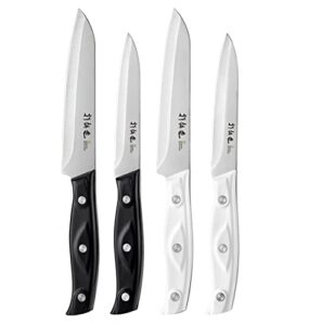 4pcs paring knife - 4/4.5 inch fruit and vegetable paring knives - ultra sharp kitchen knife - peeling knives - german stainless steel-abs handle
