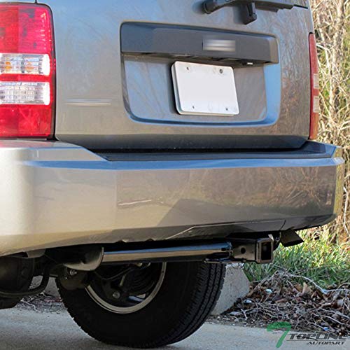 TLAPS 7422448596526 for 2008-2012 Jeep Liberty Class 3 III Black 2" Trailer Hitch Receiver