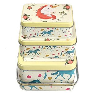 warmforhom unicorn cookie tins diy candy containers food storage tins gift packing tins set of 3