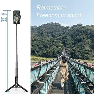 Ailun Selfie Stick Tripod,Extendable Aluminum,3 in 1,Bluetooth Wireless Remote and 360 Rotation Stand for iPhone 14/13/12/11/11 Pro/XS Max/XS/XR/X/8/7,and More Smartphones