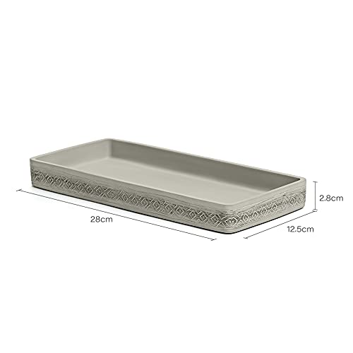 Concrete Tray, Bathroom Trays for Counter, Stone Tray, Cement Tray, Vanity Trays for Bathroom and Home Decor, 11L x 4.9W x 1.1H inches