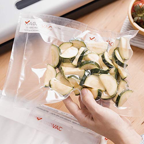 Magic Vac Vacuum Sealer Bags Quart Size 8"x12" 100 Pack Thicker Heavy Duty Material for Sous Vide, Meal Prep, Microwave and Freezer works with Food Saver