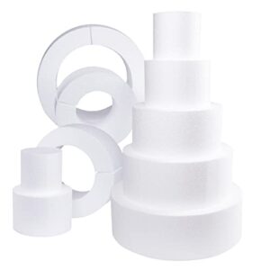 silverlake space saver cake dummy set - 5 piece set - up to 5 tier cake 20 inches tall - eps polystyrene circle for baking (round)