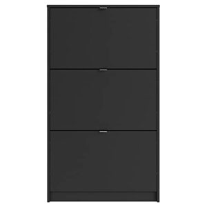 Tvilum, Black Matte Bright 3 Drawer Shoe Cabinet