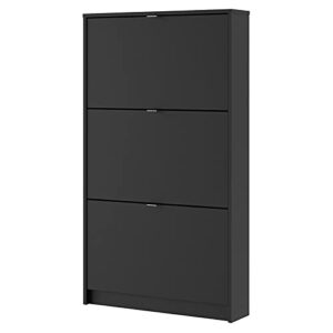 Tvilum, Black Matte Bright 3 Drawer Shoe Cabinet