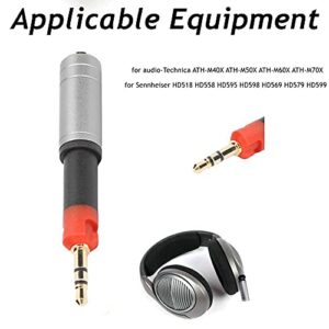 2.5mm Male to 3.5mm Female Audio Adapter Earphone Converter , 2.5mm to 3.5mm Headphone Adapter, for Technica ATH M40X ATH M50X, for Sennheiser HD518 HD558, etc