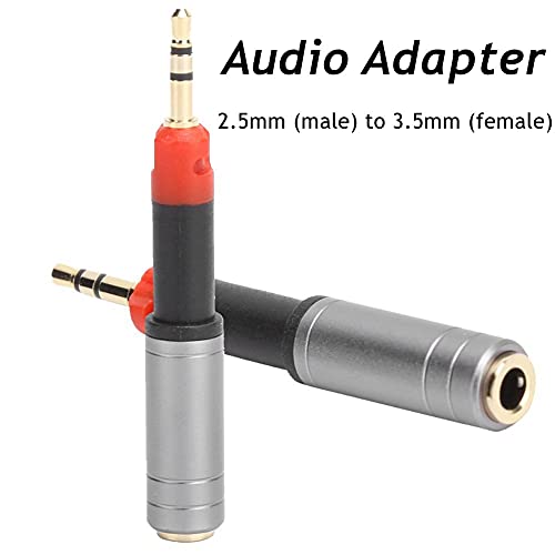 2.5mm Male to 3.5mm Female Audio Adapter Earphone Converter , 2.5mm to 3.5mm Headphone Adapter, for Technica ATH M40X ATH M50X, for Sennheiser HD518 HD558, etc