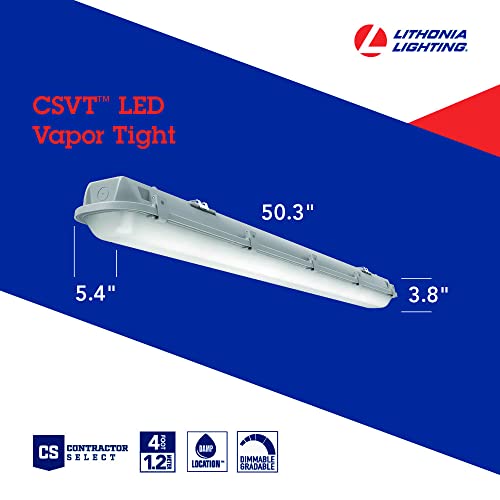 Lithonia Ligthing CSVT L96 10000LM MVOLT 40K 80CRI Contractor Select Vapor Tight MVOLT LED Strip Light, 10300 Lumens, 4000K, 8-Foot, Matte White