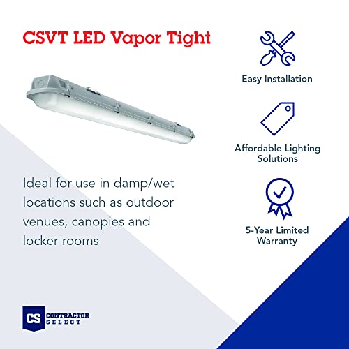 Lithonia Ligthing CSVT L96 10000LM MVOLT 40K 80CRI Contractor Select Vapor Tight MVOLT LED Strip Light, 10300 Lumens, 4000K, 8-Foot, Matte White