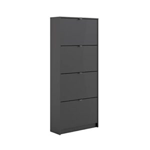 tvilum, black matte bright 4 drawer shoe cabinet