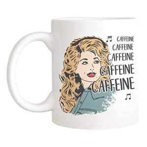 happygaomug - d.o.l.l.y p.a.r.t.o.n caffeine jolene mug,11oz ceramic coffee mug/tea cup