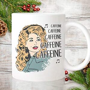 HappyGaoMug - D.o.l.l.y P.a.r.t.o.n Caffeine Jolene Mug,11oz Ceramic Coffee Mug/Tea Cup