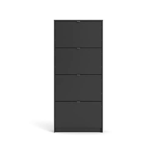 Tvilum, Black Matte Bright 4 Drawer Shoe Cabinet