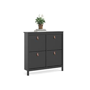 Tvilum, Black Matte Madrid 4 Drawer Shoe Cabinet