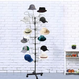 tonchean floor stand hat racks 7 tier hat display stand baseball cap wig display rack metal freestanding hat stands rack commercial large 35 hats or wigs