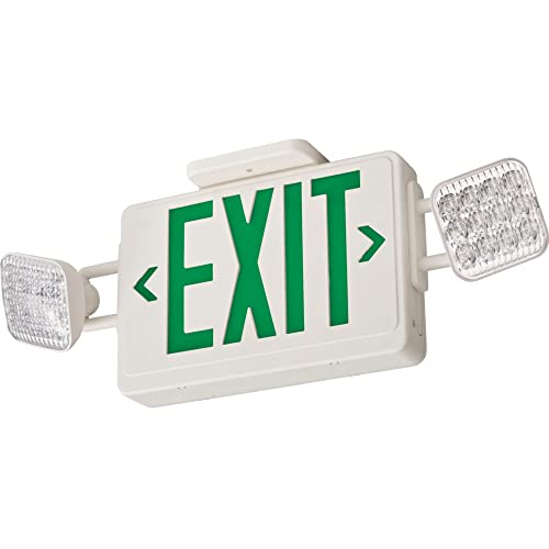 Lithonia Lighting ECRG Basics Emergency Light/Exit Combo with Remote Capacity, Square