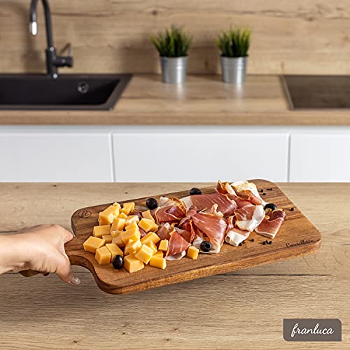 Boardlette Wood Cutting Board, Wooden Cutting Boards for Kitchen, Serving Board, Chopping Board, Wood Cutting Boards for Meat Cheese Bread Vegetables, Acacia Wood Medium