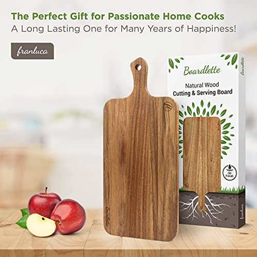 Boardlette Wood Cutting Board, Wooden Cutting Boards for Kitchen, Serving Board, Chopping Board, Wood Cutting Boards for Meat Cheese Bread Vegetables, Acacia Wood Medium