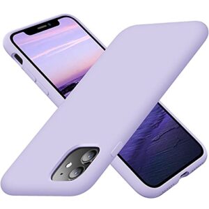 cordking iphone 11 case, silicone ultra slim shockproof phone case with [soft anti-scratch microfiber lining], 6.1 inch, clove purple