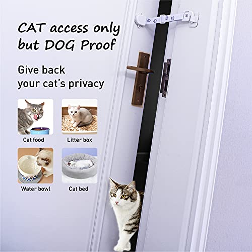 Neobay Adjustable Door Strap and Latch for Cats, Easy Way for Dog Proof Litter Box and Feeding Station, Pet Latch for Door, Economical Alternative of Pet Gates and Interior Cat Door