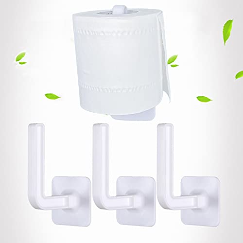 4-PCS Multi-Purpose Wall Hangers for Hanging Coats, Punch-Free Wall Hooks for Hanging Toilet Paper, Hanging Wall Hooks for Towel, Coat, Key, Roll Paper