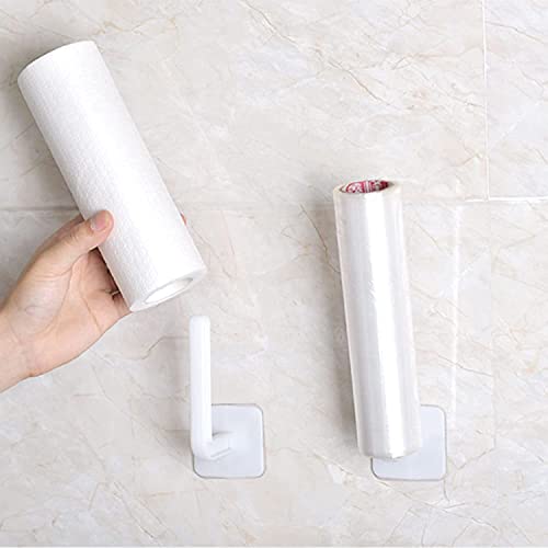 4-PCS Multi-Purpose Wall Hangers for Hanging Coats, Punch-Free Wall Hooks for Hanging Toilet Paper, Hanging Wall Hooks for Towel, Coat, Key, Roll Paper