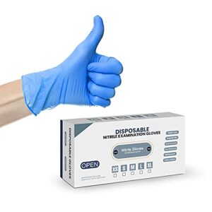 gloves+com disposable 4 mil nitrile gloves - powder free latex gloves, single use, non-sterile surgical gloves, exam gloves (medium - pack of 100)