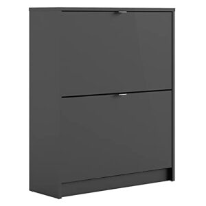 tvilum, black matte bright 2 drawer shoe cabinet