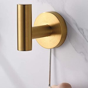 AMAZING FORCE Gold Bathroom Towel Hook Shower Towel Hook Wall Mounted Hand Towek Hook 2 Pack.