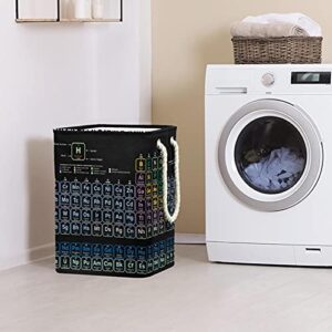 Inhomer Laundry Hamper Periodic Table of Elements Collapsible Laundry Baskets Firm Washing Bin Clothes Storage Organization for Bathroom Bedroom Dorm