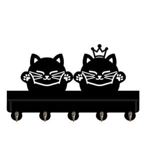 couple cat prince princess hook with shelf for lover coat clothes holder christmas gift diy mould wonderful holder wall decorative gift kids winter style