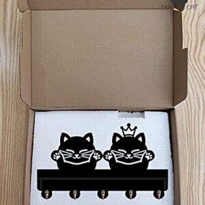 Couple Cat Prince Princess Hook with Shelf for Lover Coat Clothes Holder Christmas Gift DIY Mould Wonderful Holder Wall Decorative Gift Kids Winter Style