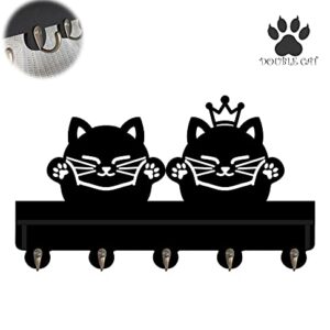 Couple Cat Prince Princess Hook with Shelf for Lover Coat Clothes Holder Christmas Gift DIY Mould Wonderful Holder Wall Decorative Gift Kids Winter Style